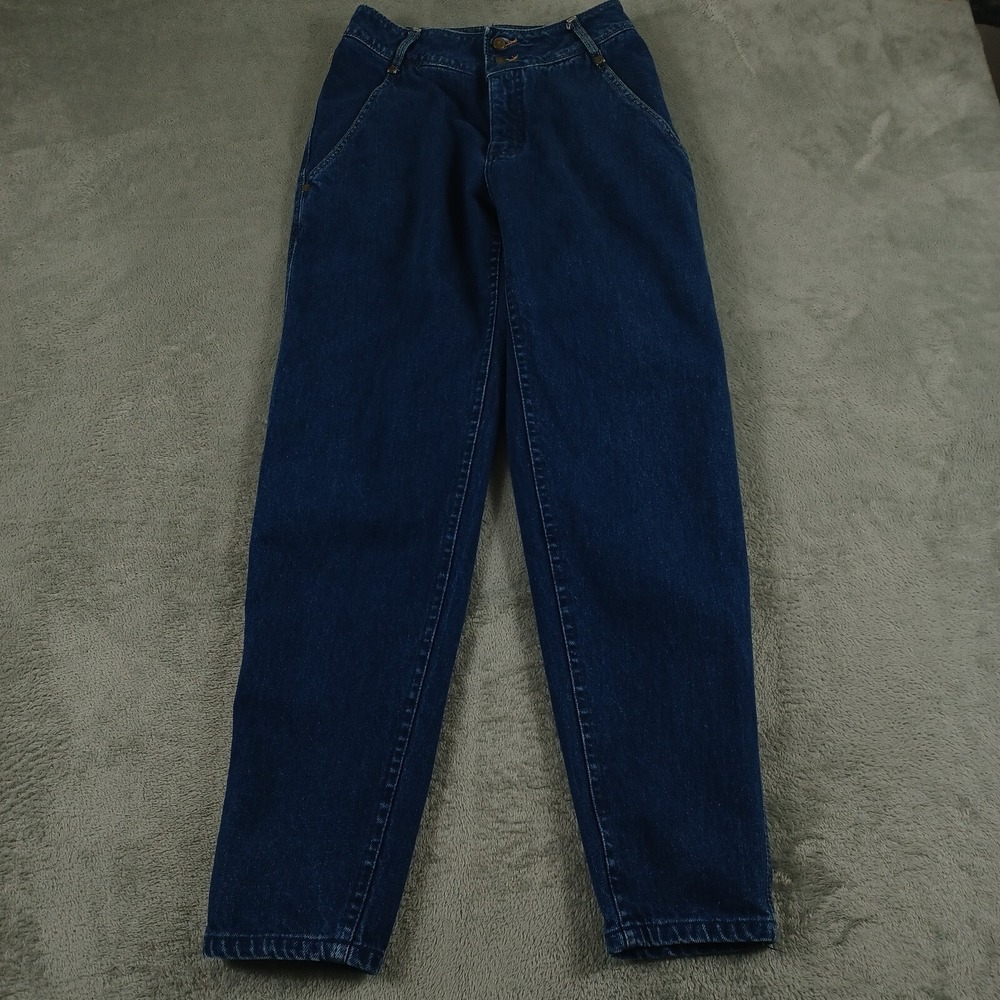 Vintage Lee Jeans‎ Womens 9 Blue Denim Bareback High Rise Tapered Union Made
